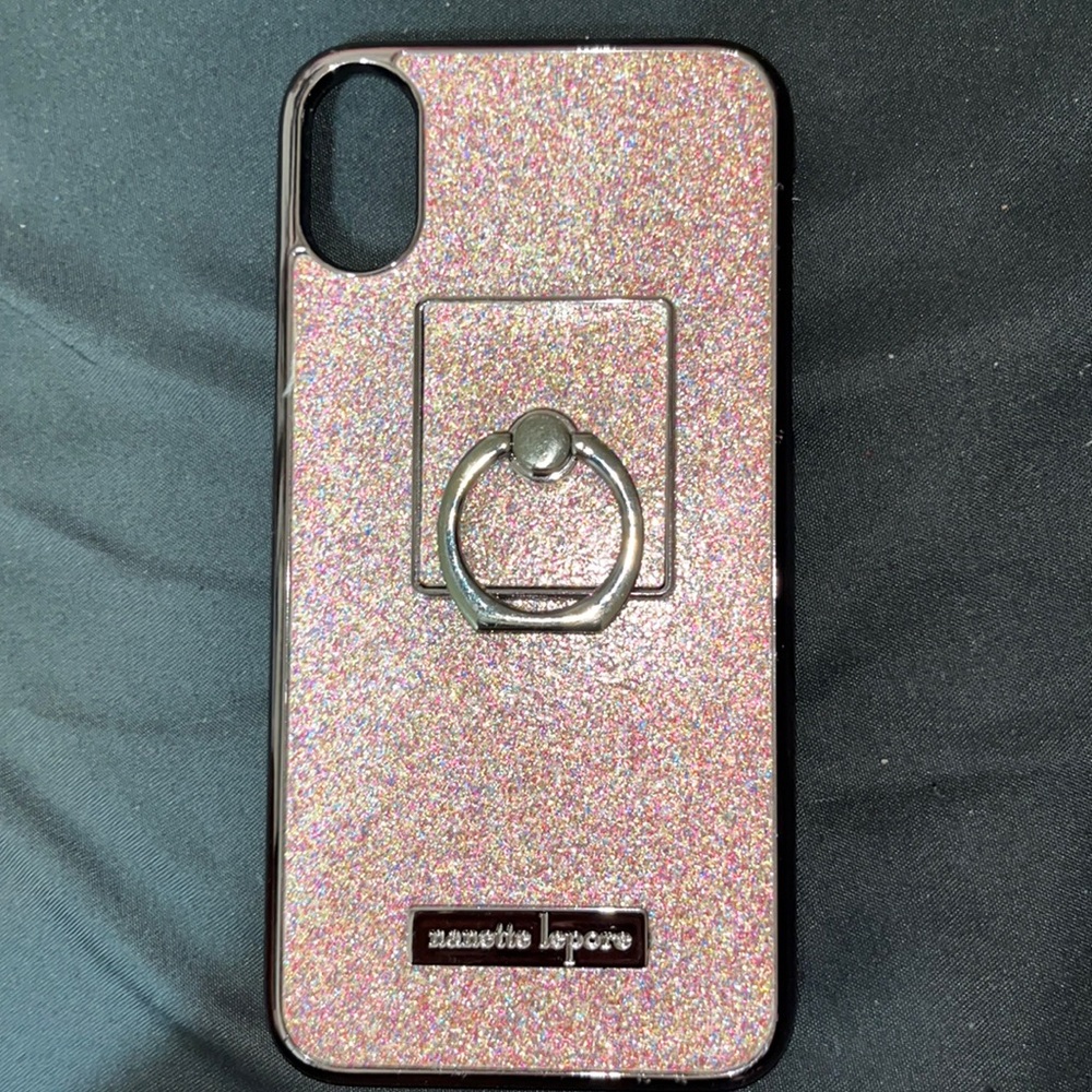 Nanette Lepore Pink Glitter IPhone X Case